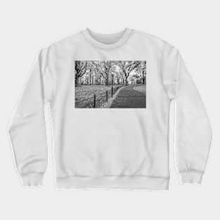 Walking Path Central Park BW Crewneck Sweatshirt